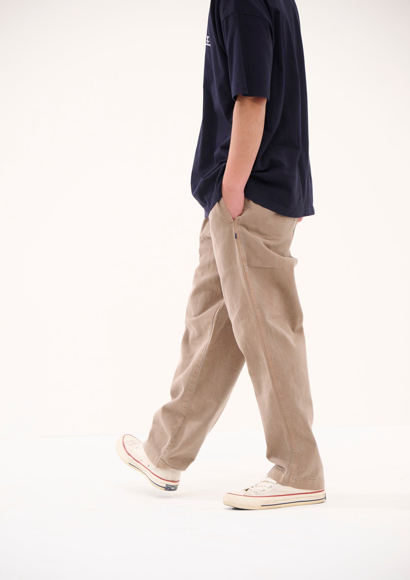 DESCENDANT SHORE TWILL BEACH TROUSERS 茶2 SHORE TWILL BEACH TROUSERS PIGMENT DYE – DESCENDANT