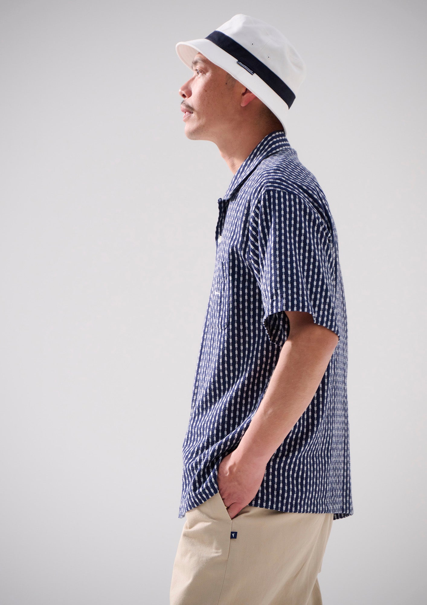 PIER OPEN COLLAR TEXTILE SS SHIRT – DESCENDANT