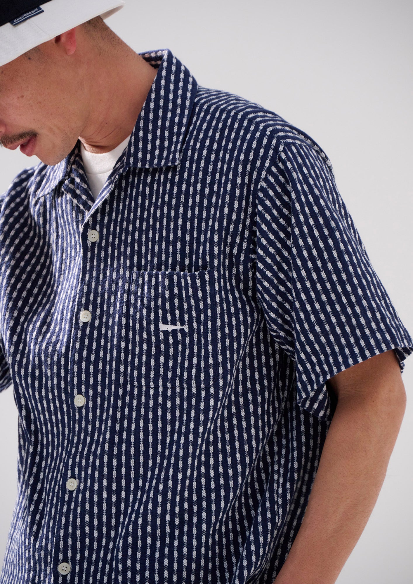PIER OPEN COLLAR TEXTILE SS SHIRT – DESCENDANT