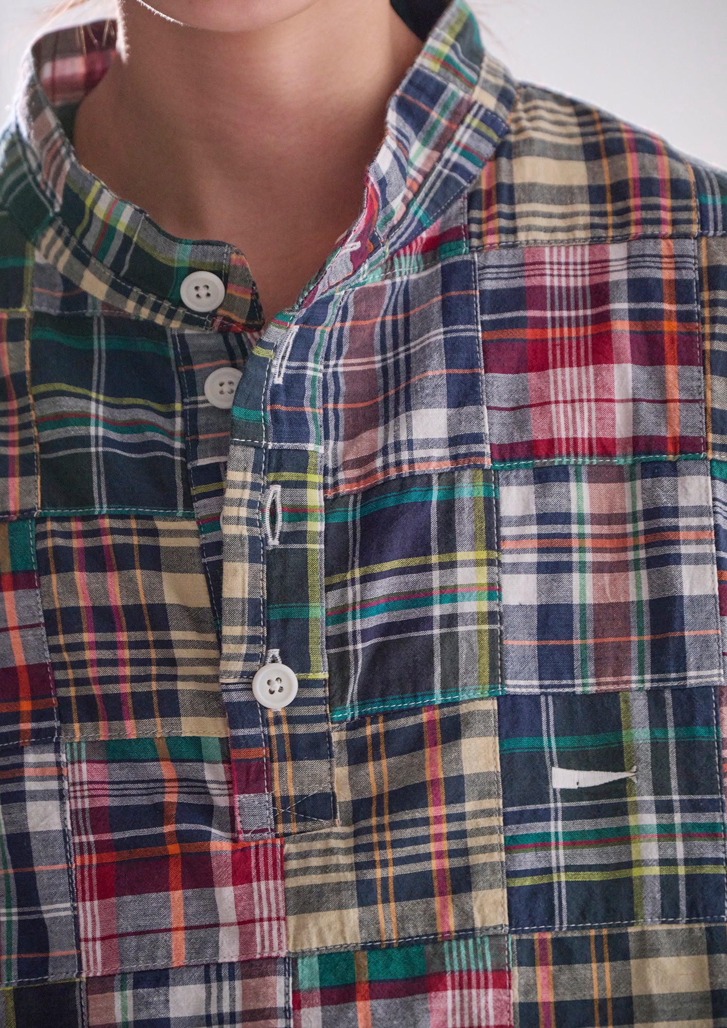 TETTY PULLOVER PATCHWORK LS SHIRT – DESCENDANT