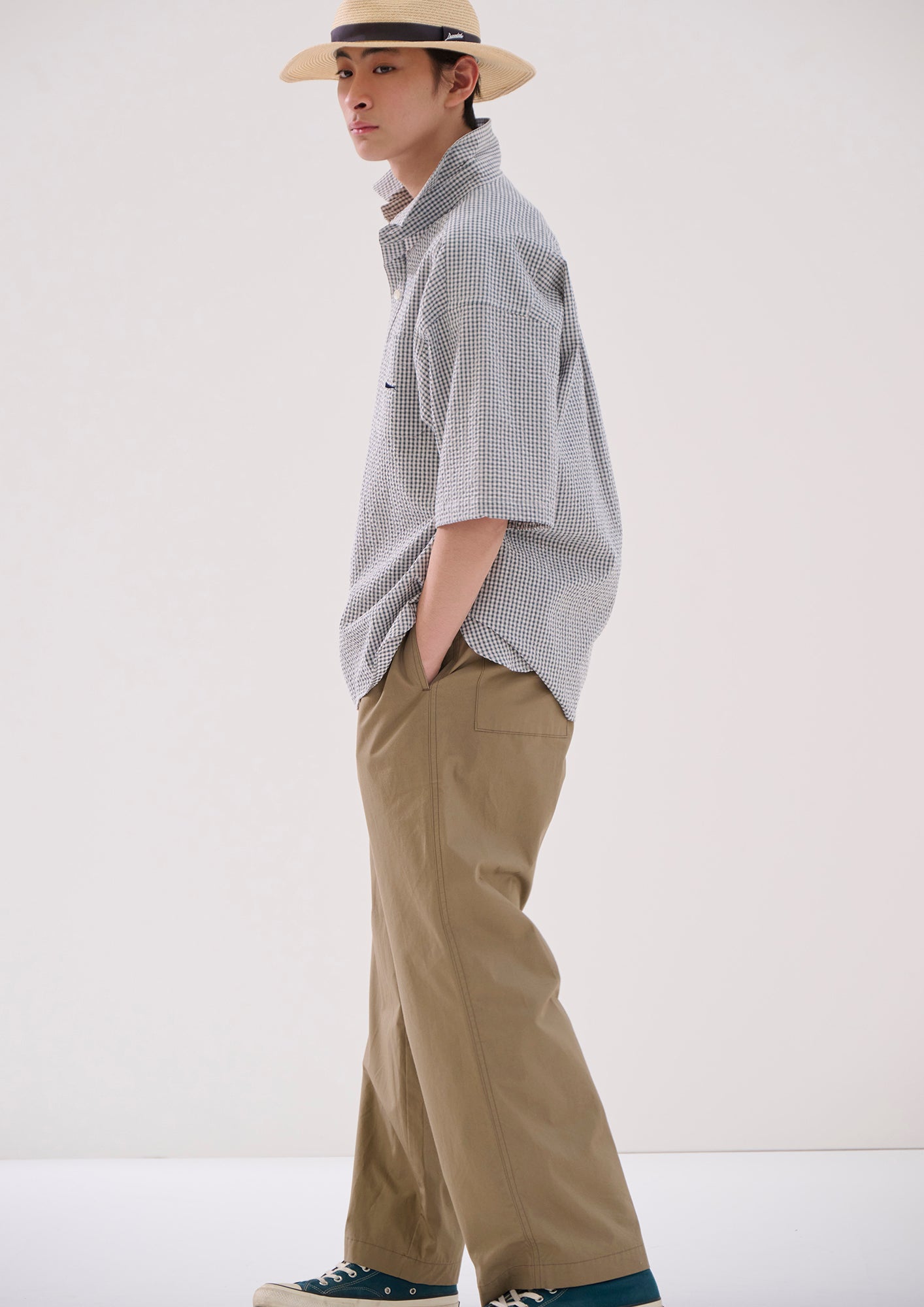 VOIL PULLOVER PLAID SS SHIRT – DESCENDANT