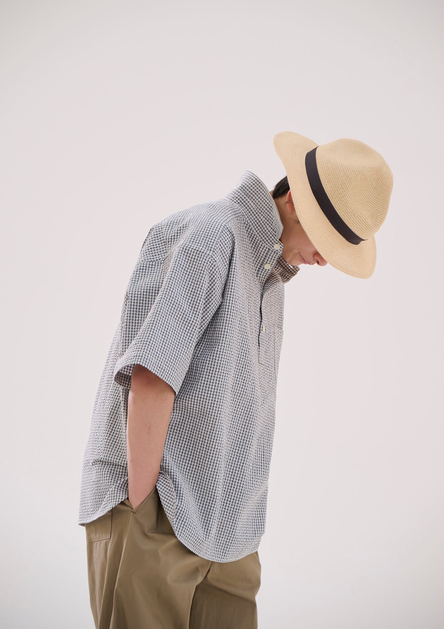 VOIL PULLOVER PLAID SS SHIRT – DESCENDANT