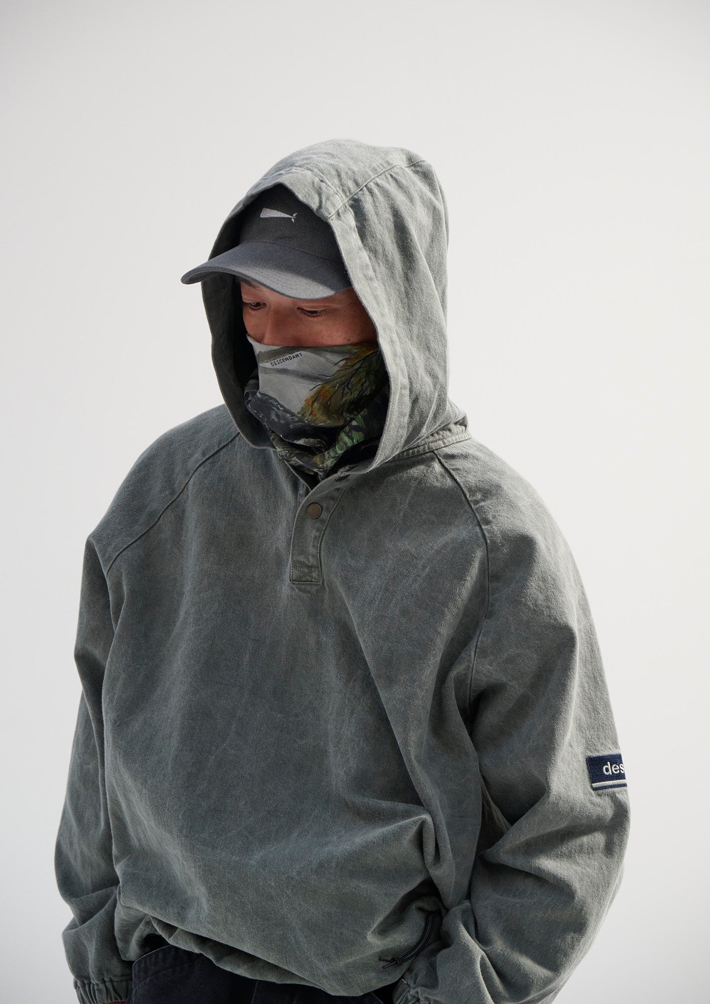 MOLE HOODED LS SHIRT PIGMENT DYE – DESCENDANT